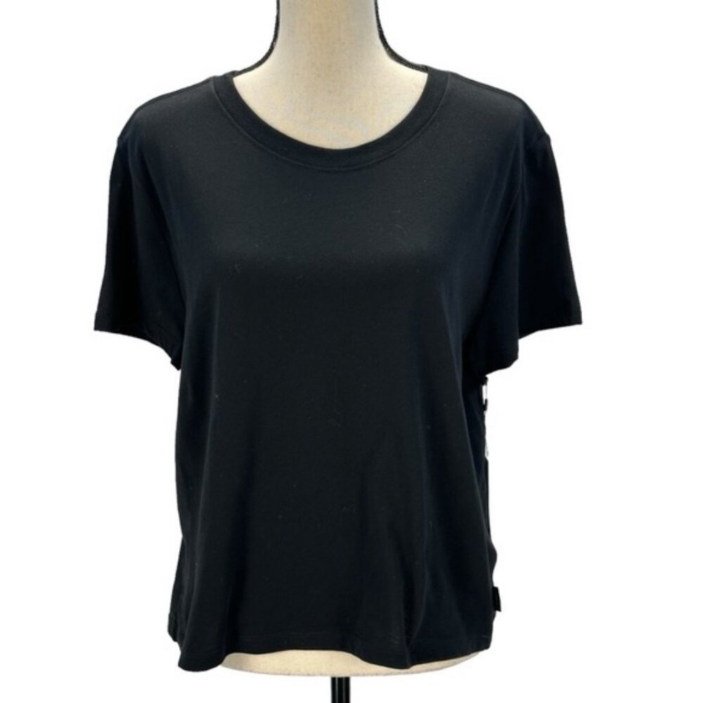 Calvin Klein Women's Short Sleeve Crew Neck T-Shirt - Black - size Large